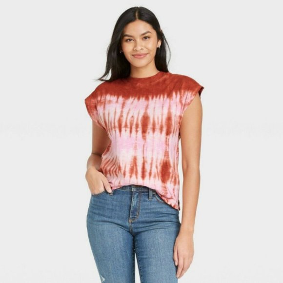 Universal Thread Women's Tie-Dye Cap Sleeve Muscle T-Shirt - Picture 1 of 1